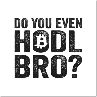 Do You Even Hodl Bro? BTC Funny Bitcoin Crypto Posters and Art
